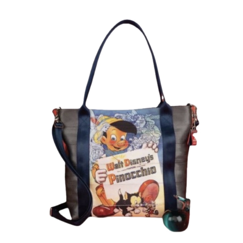 Disney Parks 2025 Pinocchio HARVEYS Tote Bag Seatbelt Purse BLUE Gorgeous - NEW